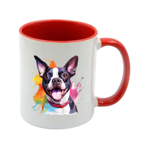 Mug - 11oz - Boston Terrier in vibrant watercolours 4