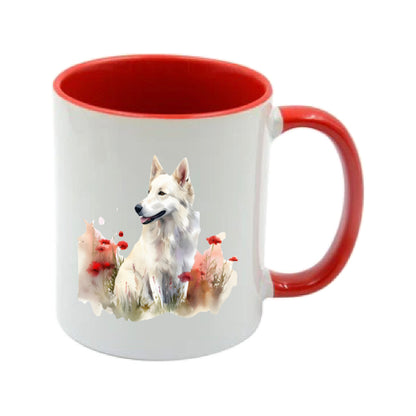 Mug - 11oz - White Swiss Shepherd 7 (GSD)
