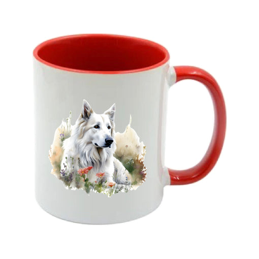 Mug - 11oz - White Swiss Shepherd 9 (GSD)