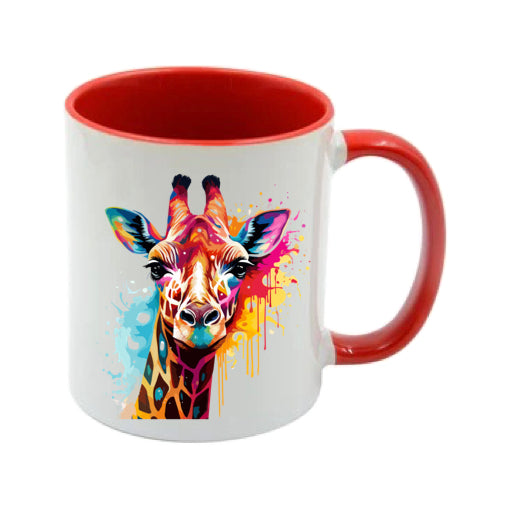 Mug - 11oz - Giraffe in vibrant watercolours 1