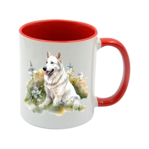 Mug - 11oz - White Swiss Shepherd 4 (GSD)