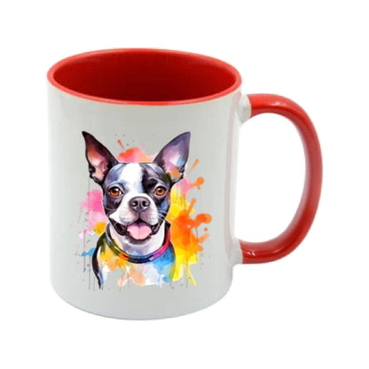 Mug - 11oz - Boston Terrier in vibrant watercolours 5