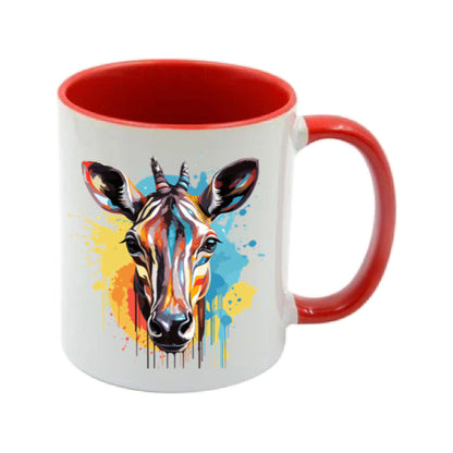 Mug - 11oz - Gazelle in vibrant watercolours 2