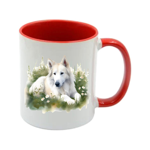 Mug - 11oz - White Swiss Shepherd 2 (GSD)