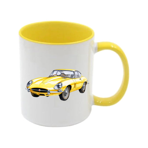 Mug - 11oz - Jaguar E-Type - Yellow