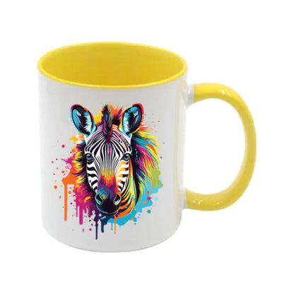 Mug - 11oz - Zebra in vibrant watercolours 1