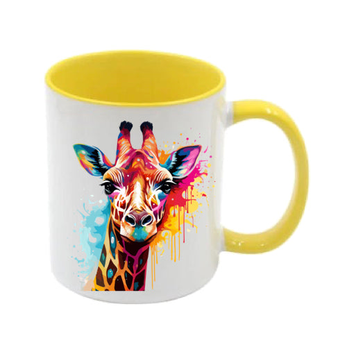 Mug - 11oz - Giraffe in vibrant watercolours 1