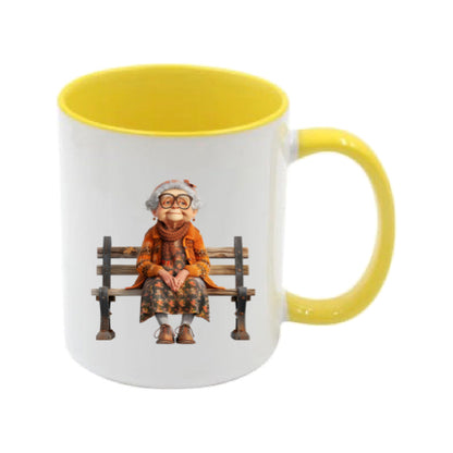 Mug - 11oz - OAP - Lady on a bench