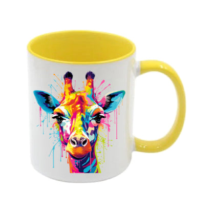 Mug - 11oz - Giraffe in vibrant watercolours 2