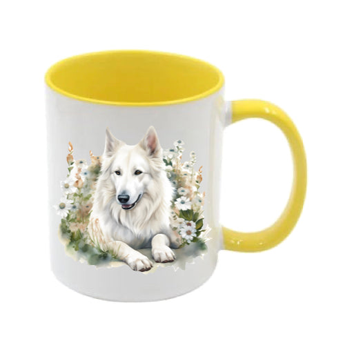 Mug - 11oz - White Swiss Shepherd 1 (GSD)