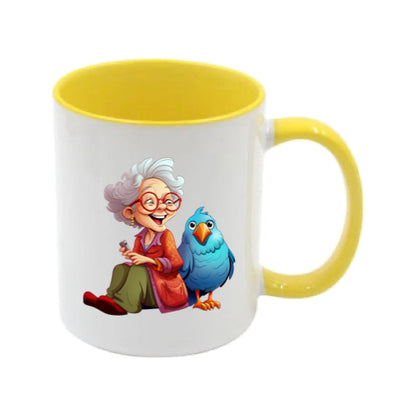 Mug - 11oz - OAP - Lady with a bird 2