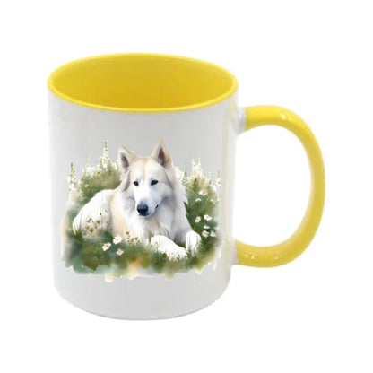 Mug - 11oz - White Swiss Shepherd 2 (GSD)
