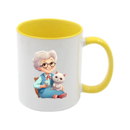 Mug - 11oz - OAP - Lady with a cat