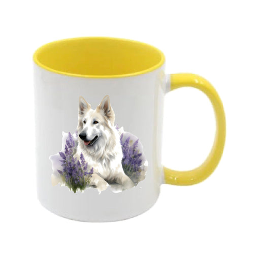 Mug - 11oz - White Swiss Shepherd 8 (GSD)