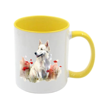 Mug - 11oz - White Swiss Shepherd 7 (GSD)
