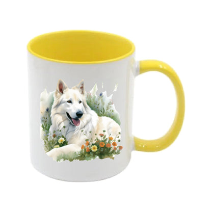 Mug - 11oz - White Swiss Shepherd 6 (GSD)