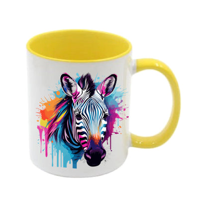 Mug - 11oz - Zebra in vibrant watercolours 2