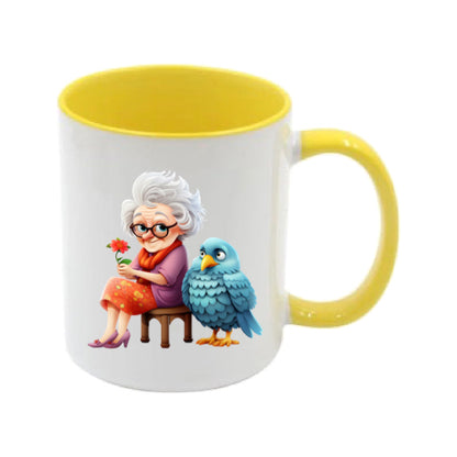 Mug - 11oz - OAP - Lady with a bird 3