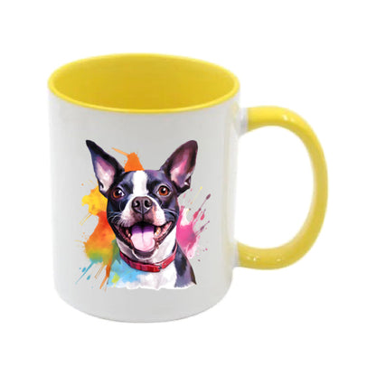 Mug - 11oz - Boston Terrier in vibrant watercolours 4
