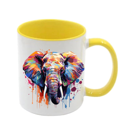 Mug - 11oz - Elephant in vibrant watercolours 3