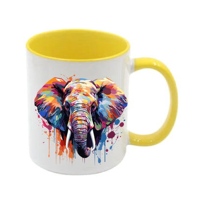 Mug - 11oz - Elephant in vibrant watercolours 3