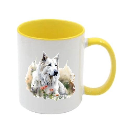 Mug - 11oz - White Swiss Shepherd 9 (GSD)