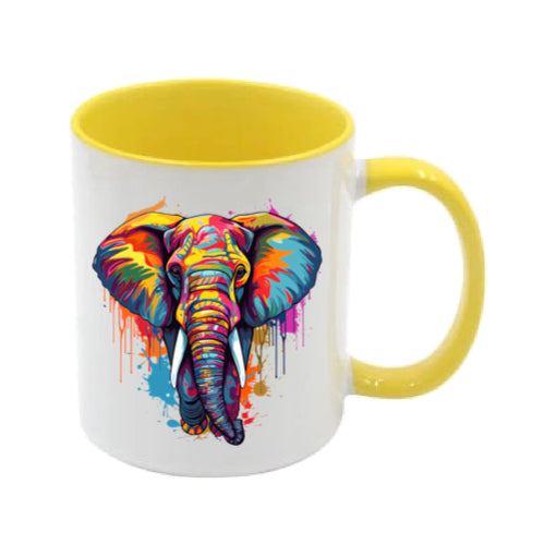 Mug - 11oz - Elephant in vibrant watercolours 2