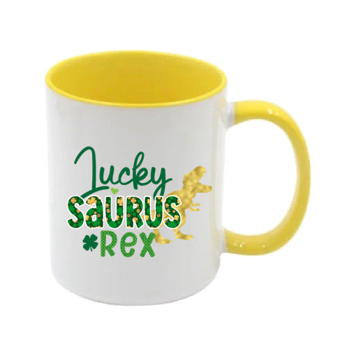 Mug - 11oz - St Patricks Day - Lucky Saurus Rex