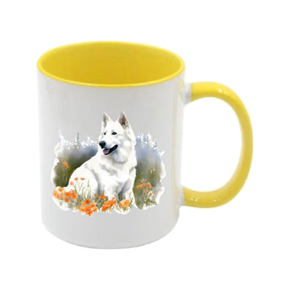 Mug - 11oz - White Swiss Shepherd 5 (GSD)