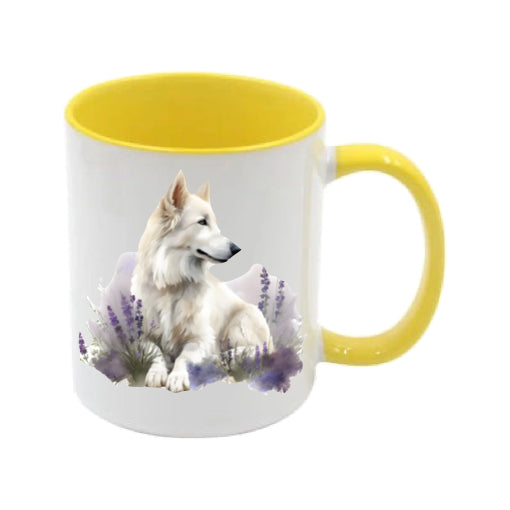 Mug - 11oz - White Swiss Shepherd 3 (GSD)