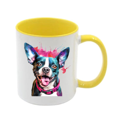 Mug - 11oz - Boston Terrier in vibrant watercolours 2