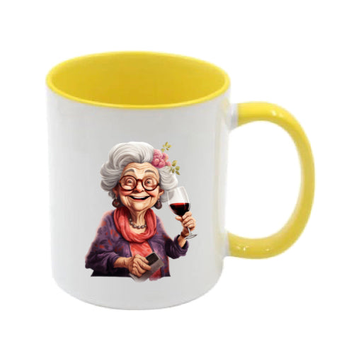 Mug - 11oz - OAP - Lady with a drink 1