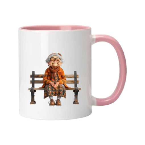Mug - 11oz - OAP - Lady on a bench