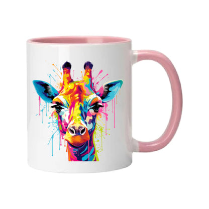 Mug - 11oz - Giraffe in vibrant watercolours 2