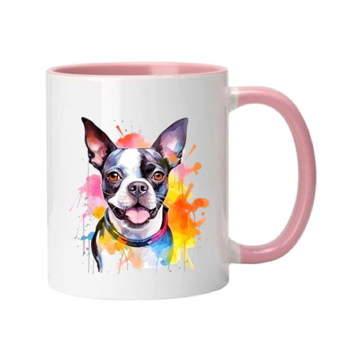 Mug - 11oz - Boston Terrier in vibrant watercolours 5