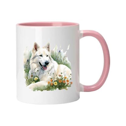 Mug - 11oz - White Swiss Shepherd 6 (GSD)