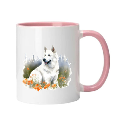 Mug - 11oz - White Swiss Shepherd 5 (GSD)