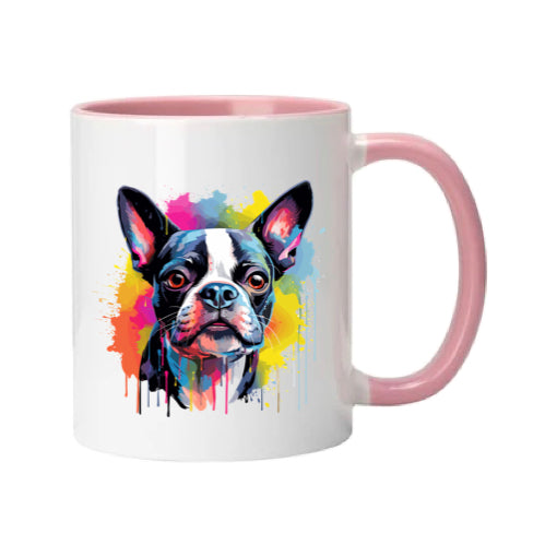 Mug - 11oz - Boston Terrier in vibrant watercolours 1