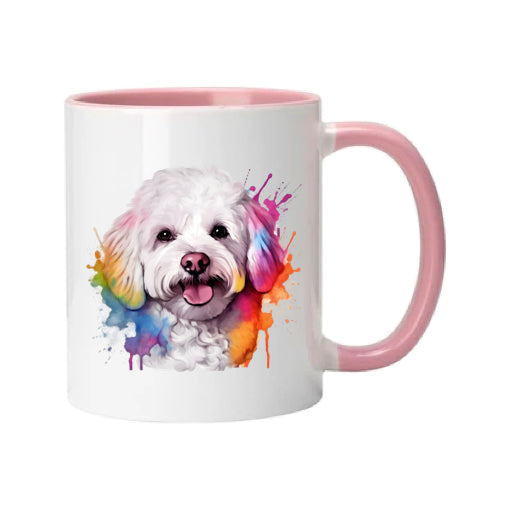 Mug - 11oz - Bichon Frise dog in vibrant watercolours 2