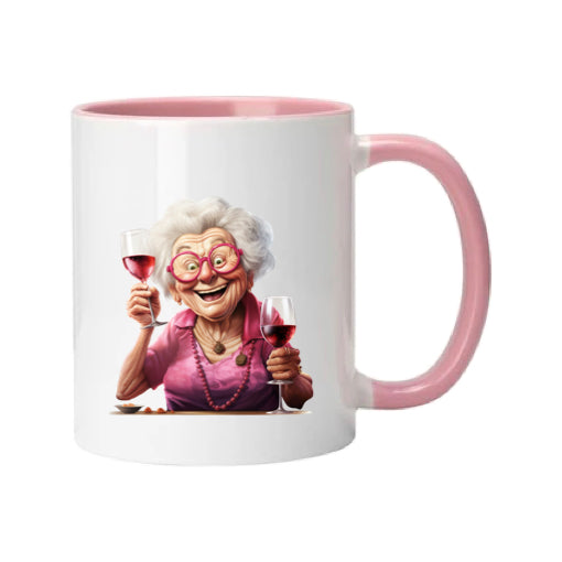 Mug - 11oz - OAP - Lady with a drink 2