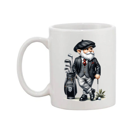 Mug - 11oz - Black Golfer Gnome 1