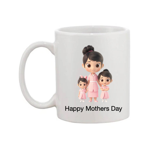 Mug - 11oz - Lady & Girls in Pink 3
