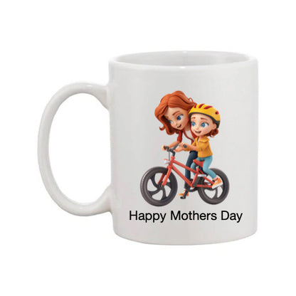Mug - 11oz - Lady & Girl Cycling 1