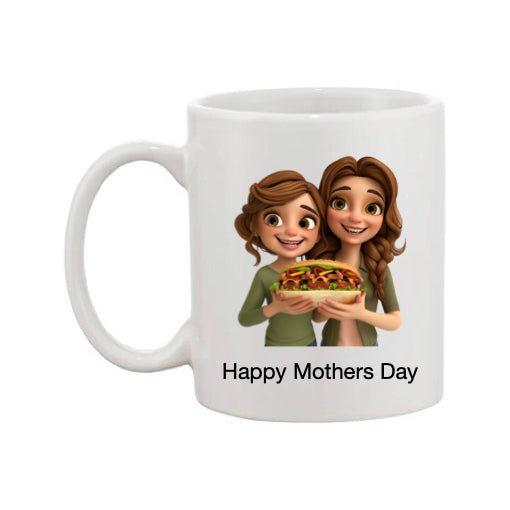 Mug - 11oz - Lady & Girl having a Sub Sandwich 2