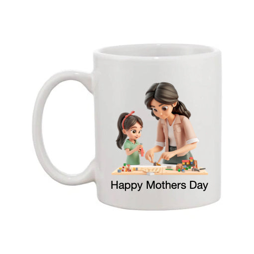 Mug - 11oz - Lady & Girl Playing Games 2