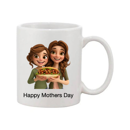 Mug - 11oz - Lady & Girl having a Sub Sandwich 2