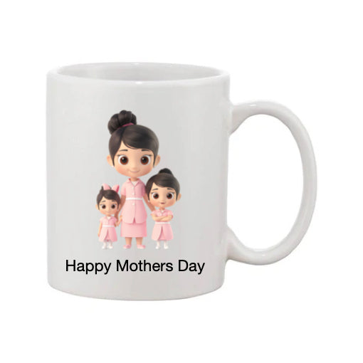 Mug - 11oz - Lady & Girls in Pink 3