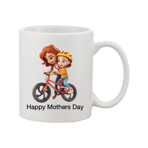 Mug - 11oz - Lady & Girl Cycling 1