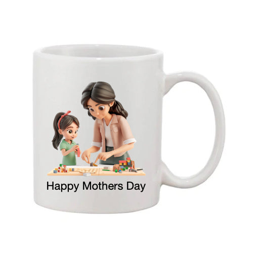 Mug - 11oz - Lady & Girl Playing Games 2
