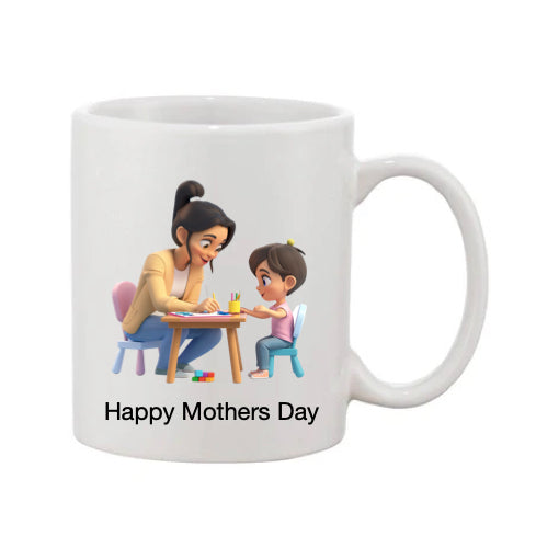 Mug - 11oz - Lady & Boy Drawing 1